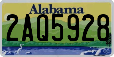 AL license plate 2AQ5928