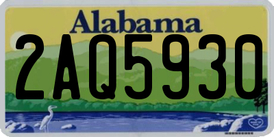 AL license plate 2AQ5930