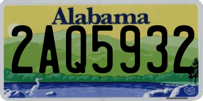 AL license plate 2AQ5932