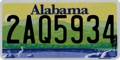AL license plate 2AQ5934