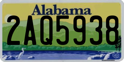 AL license plate 2AQ5938