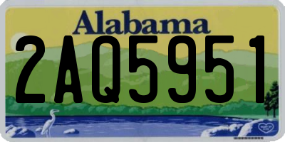 AL license plate 2AQ5951