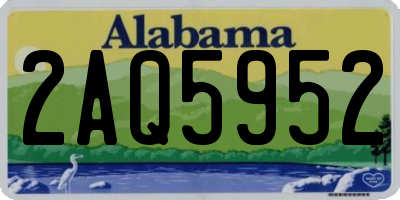 AL license plate 2AQ5952