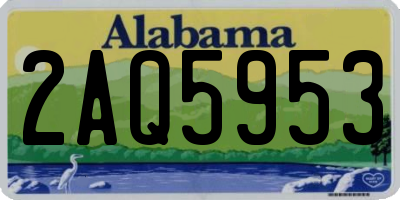 AL license plate 2AQ5953