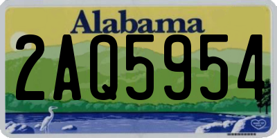 AL license plate 2AQ5954