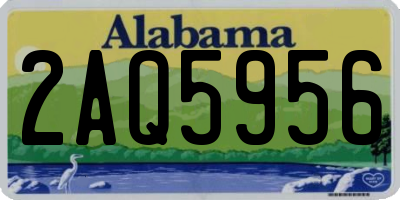 AL license plate 2AQ5956