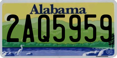 AL license plate 2AQ5959