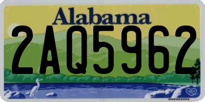 AL license plate 2AQ5962
