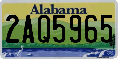 AL license plate 2AQ5965