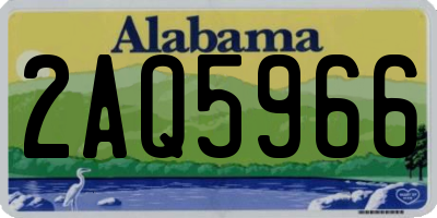 AL license plate 2AQ5966