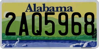 AL license plate 2AQ5968