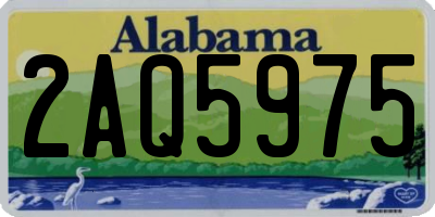 AL license plate 2AQ5975