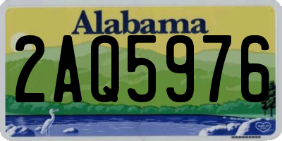 AL license plate 2AQ5976