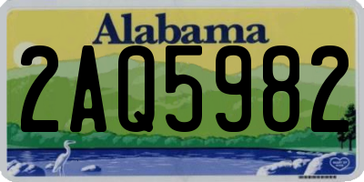 AL license plate 2AQ5982