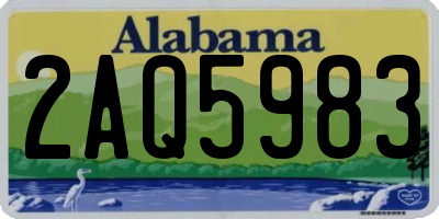 AL license plate 2AQ5983