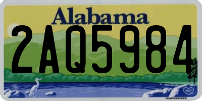 AL license plate 2AQ5984