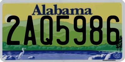 AL license plate 2AQ5986
