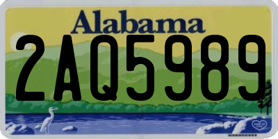 AL license plate 2AQ5989