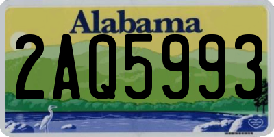 AL license plate 2AQ5993
