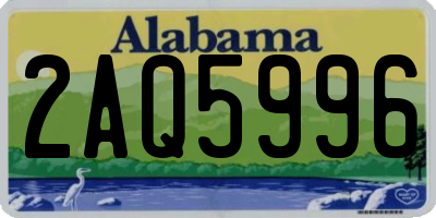 AL license plate 2AQ5996