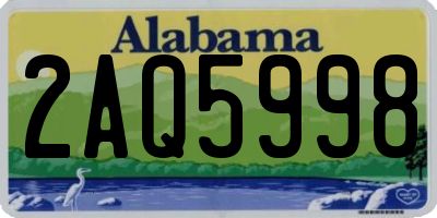 AL license plate 2AQ5998