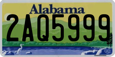 AL license plate 2AQ5999