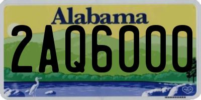 AL license plate 2AQ6000