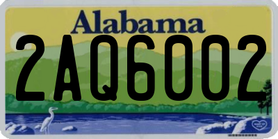 AL license plate 2AQ6002