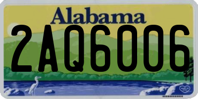 AL license plate 2AQ6006