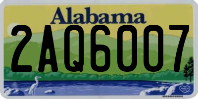 AL license plate 2AQ6007