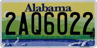AL license plate 2AQ6022