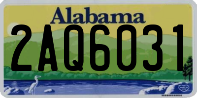 AL license plate 2AQ6031
