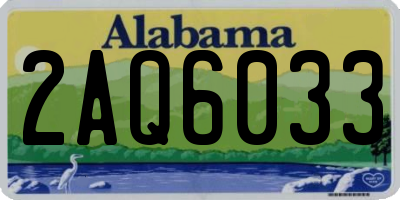 AL license plate 2AQ6033