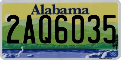 AL license plate 2AQ6035