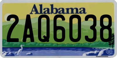AL license plate 2AQ6038