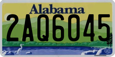 AL license plate 2AQ6045