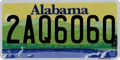 AL license plate 2AQ6060