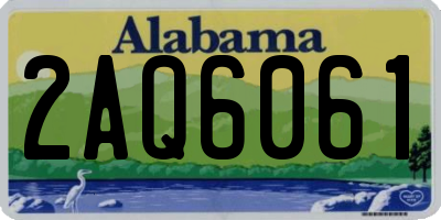 AL license plate 2AQ6061