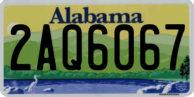 AL license plate 2AQ6067