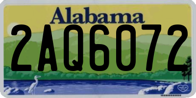 AL license plate 2AQ6072