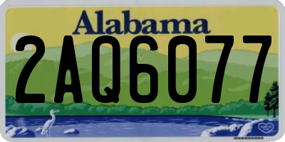 AL license plate 2AQ6077