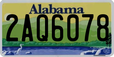 AL license plate 2AQ6078