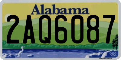 AL license plate 2AQ6087