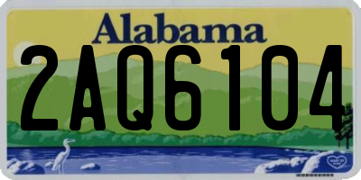 AL license plate 2AQ6104