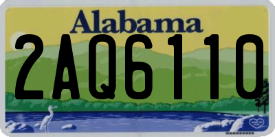 AL license plate 2AQ6110