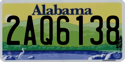 AL license plate 2AQ6138