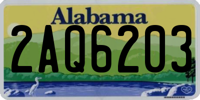 AL license plate 2AQ6203