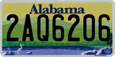 AL license plate 2AQ6206