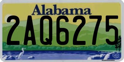 AL license plate 2AQ6275
