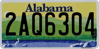 AL license plate 2AQ6304